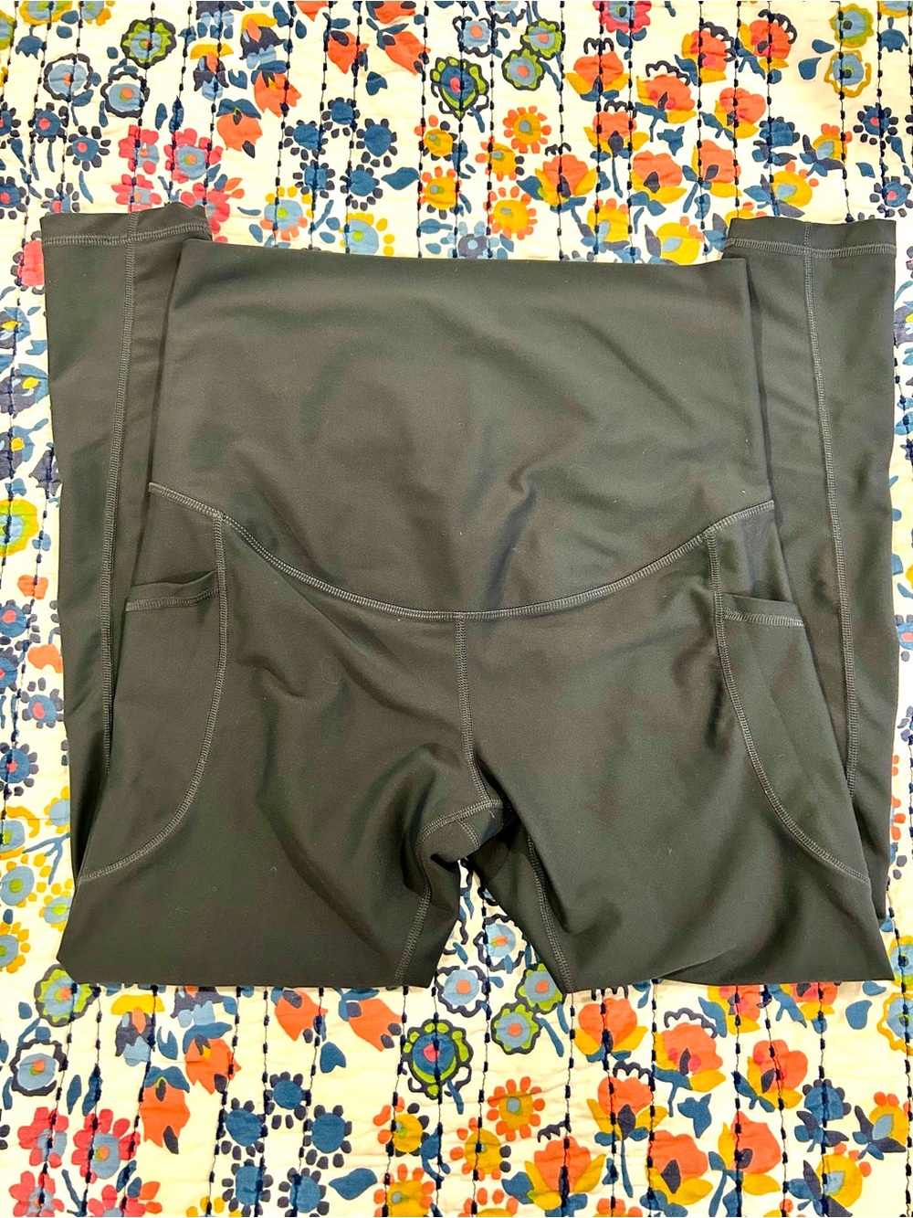 Old Navy Maternity Full-Panel 7/8 Leggings with Side Pockets - Dusk Navy -Sz M - Picture 8 of 11